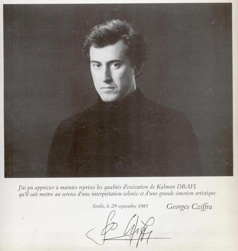 Cziffra György ajánlása Dráfi Liszt lemezéhez